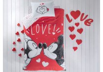 Постельное белье ранфорс TAC - Disney Minnie And Mickey Lovely (Turkey), подростковый